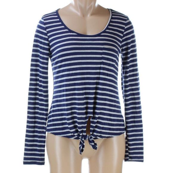 Rebellious One Juniors' Striped Tie Front Top - Picture 4 of 12